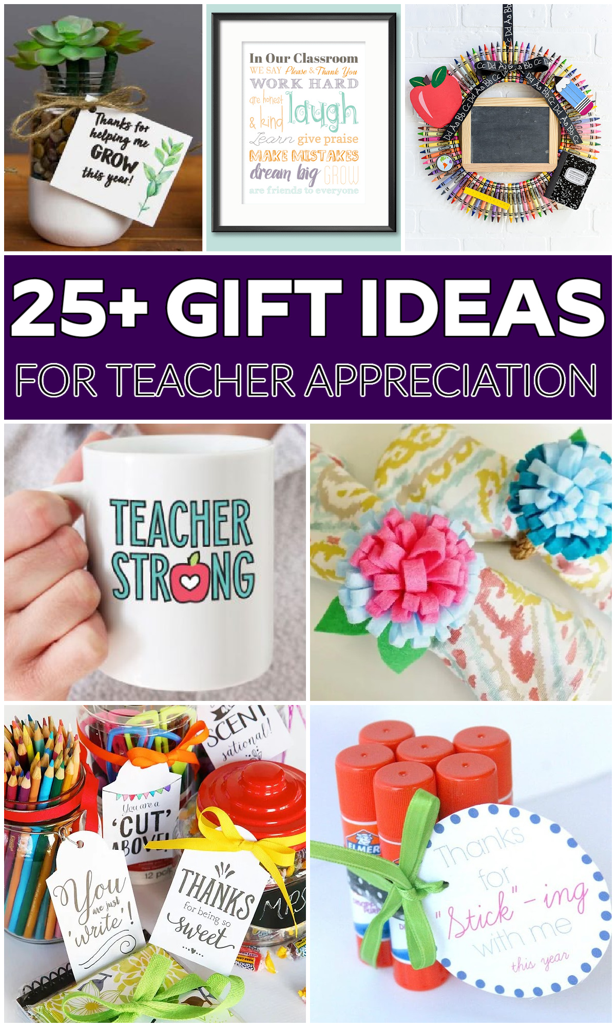 25+ Ideas for Teacher Appreciation Week collage.