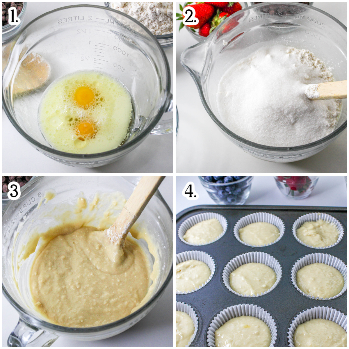 How to Make Pancake Mix Muffins collage image.