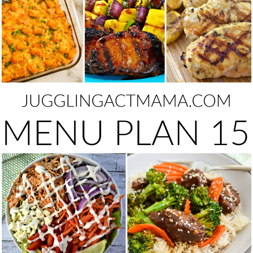 Meal Plan 15 collage image with text overlay.