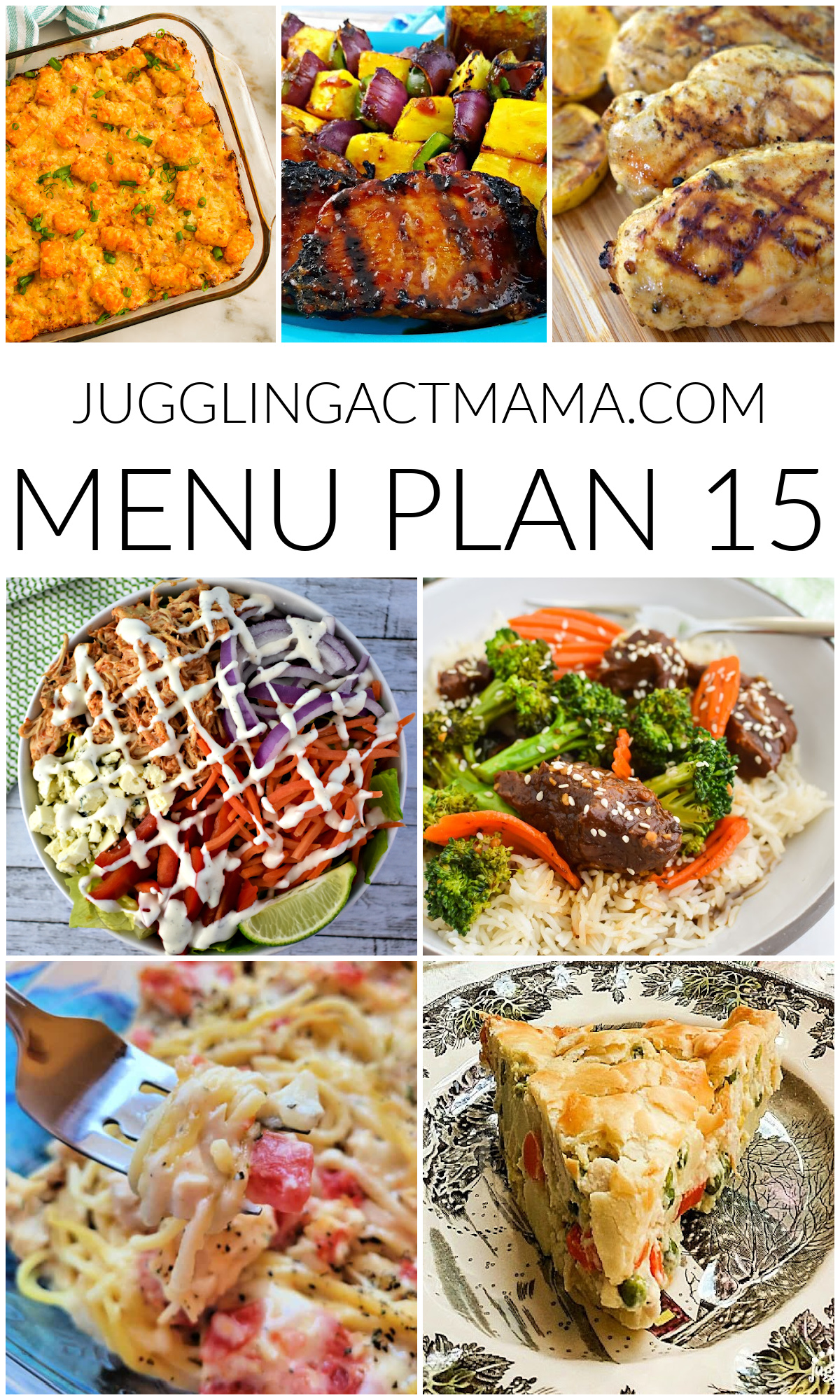 Meal Plan 15 collage image with text overlay.