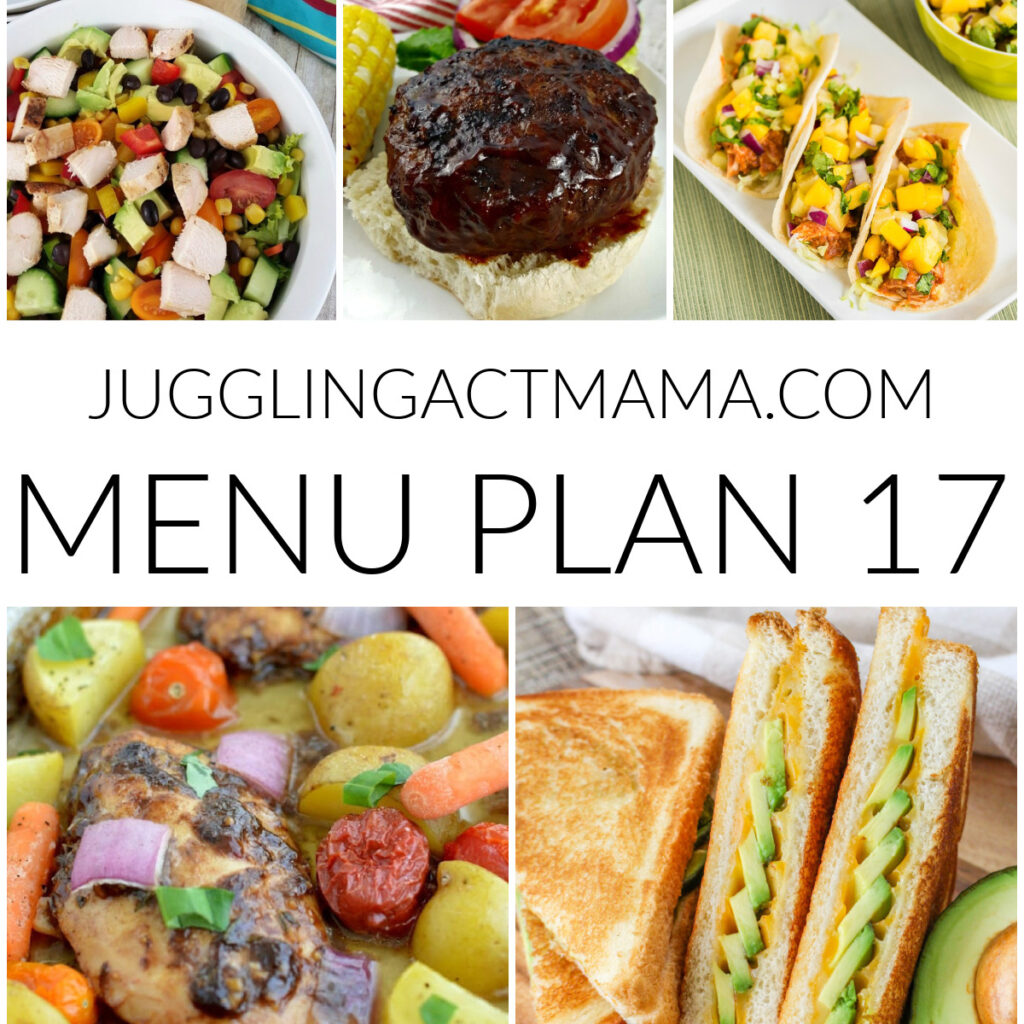 Meal Plan #17 square collage with text overlay.