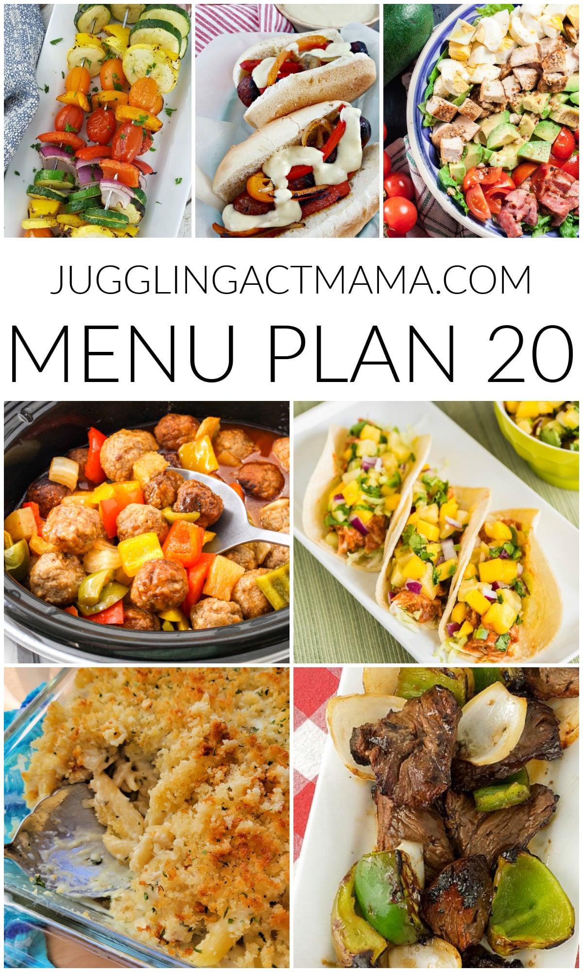 Meal Plan 20 collage image with text overlay.