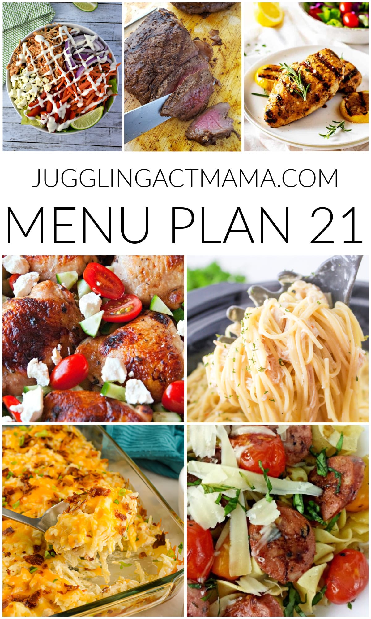Meal Plan 21 collage image with text overlay.