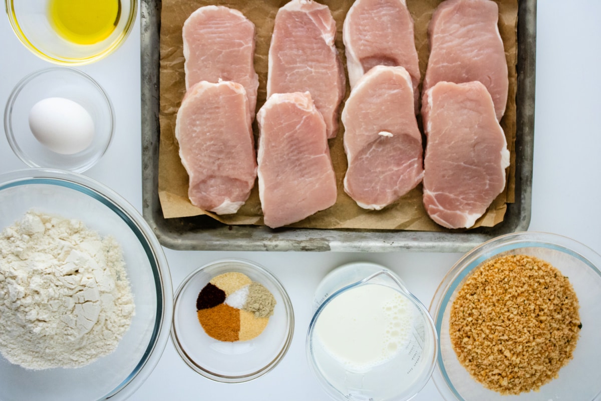 Boneless Pork Chops and other ingredients.