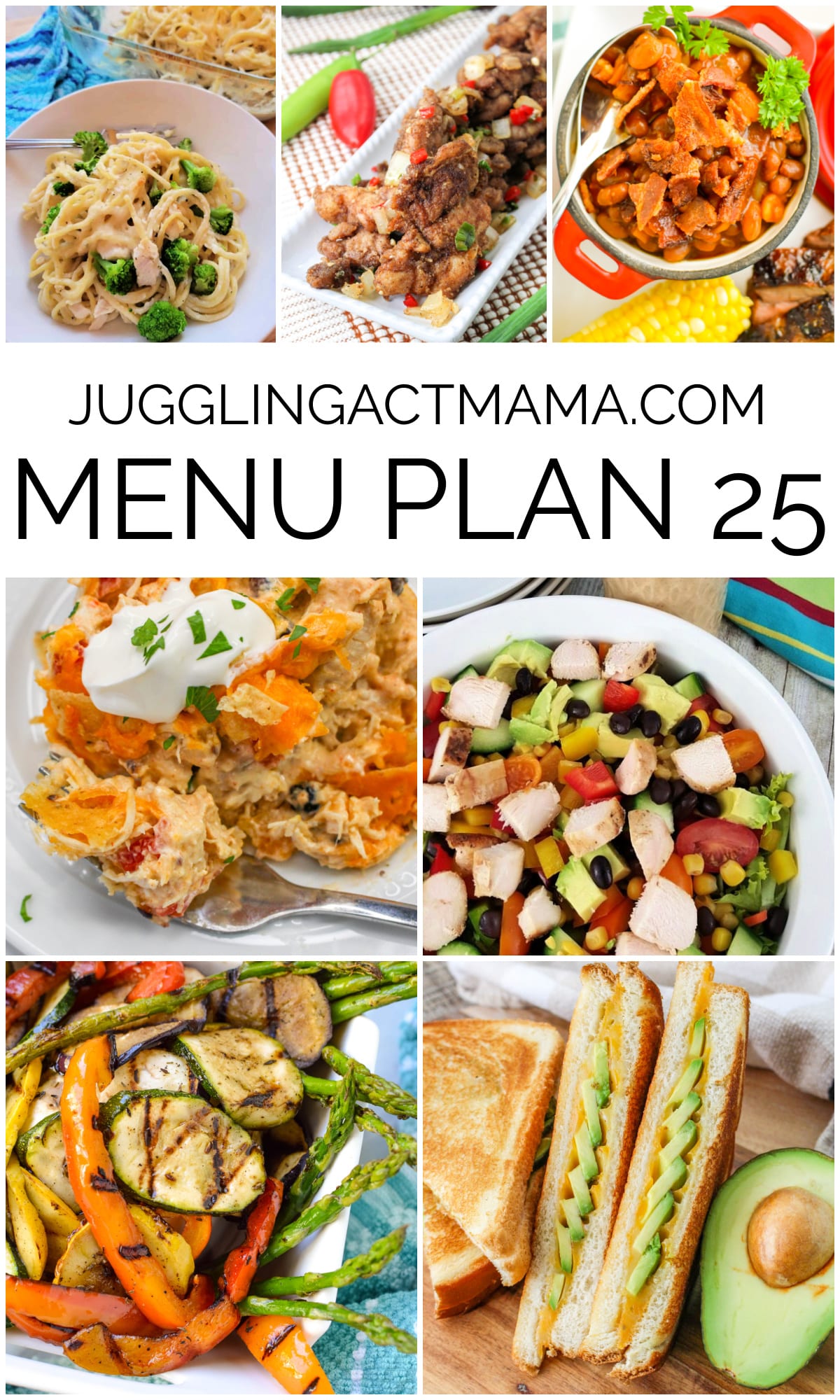 Meal Plan 25 collage with text overlay.