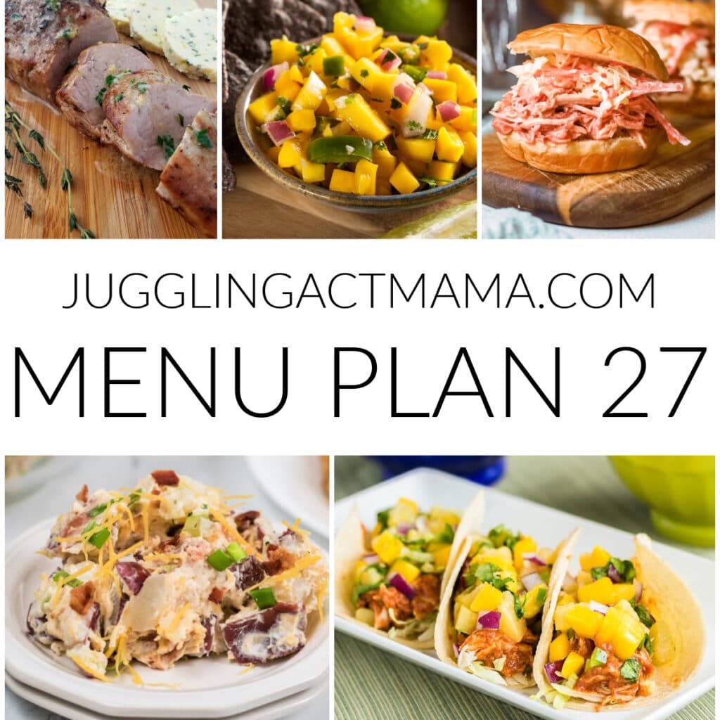 Meal PLan 27 collage with text overlay.