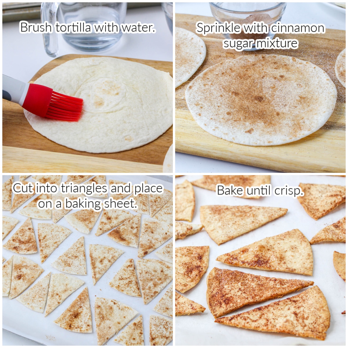How to Make Cinnamon Chips collage image with text overlay.