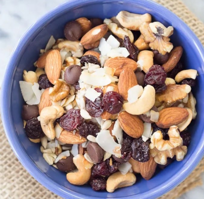 Energy Boosting Trail Mix in a bowl.