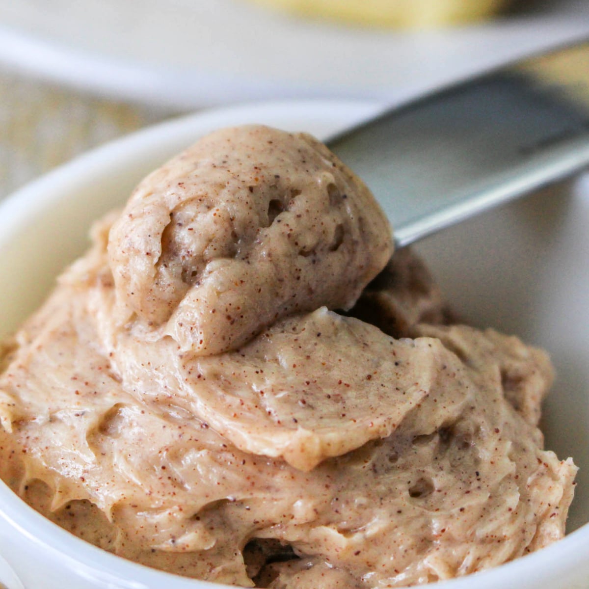 Close up of Texas Roadhouse Honey Butter Recipe.