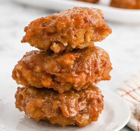 Easy Apple Fritters from Grandbaby Cakes