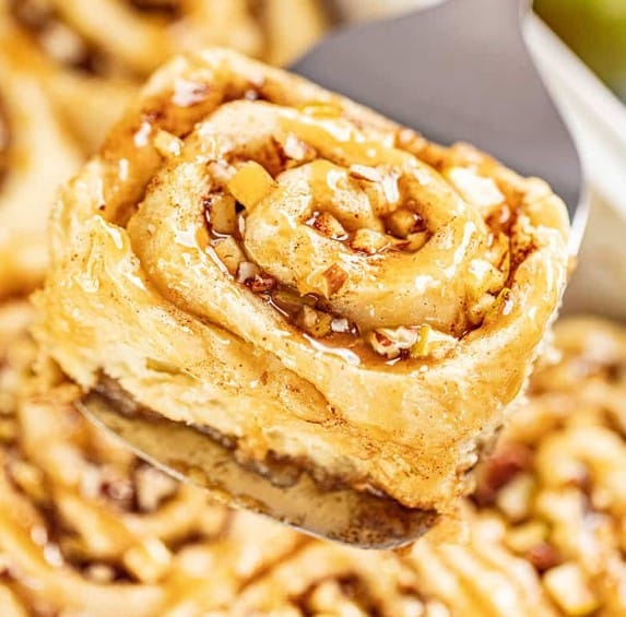 Caramel Apple Cinnamon Rolls.