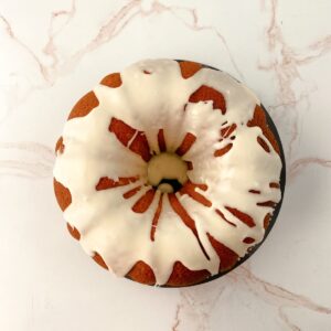 Sweet Potato Bundt Cake with cream cheese glaze.
