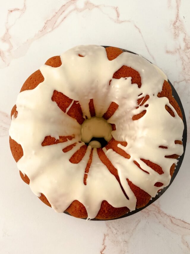 Sweet Potato Bundt Cake with cream cheese glaze.