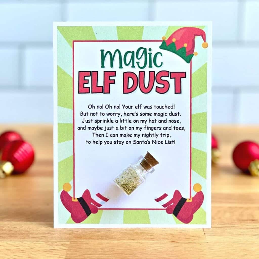 Make Magic Elf Dust with this Printable (When the Elf is Touched!)
