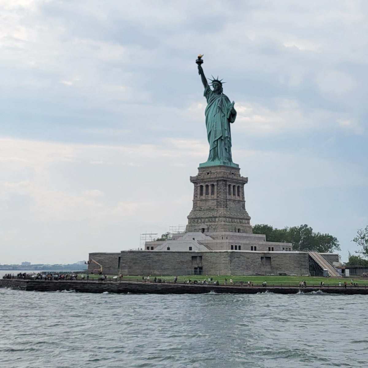 Statue of Liberty as viewed from the New York Harbor.