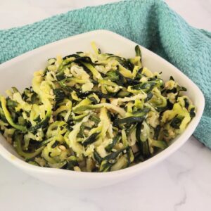 Garlic Zucchini Noodles in a bowl.