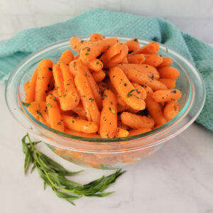 Honey Tarragon Carrots in a bowl.