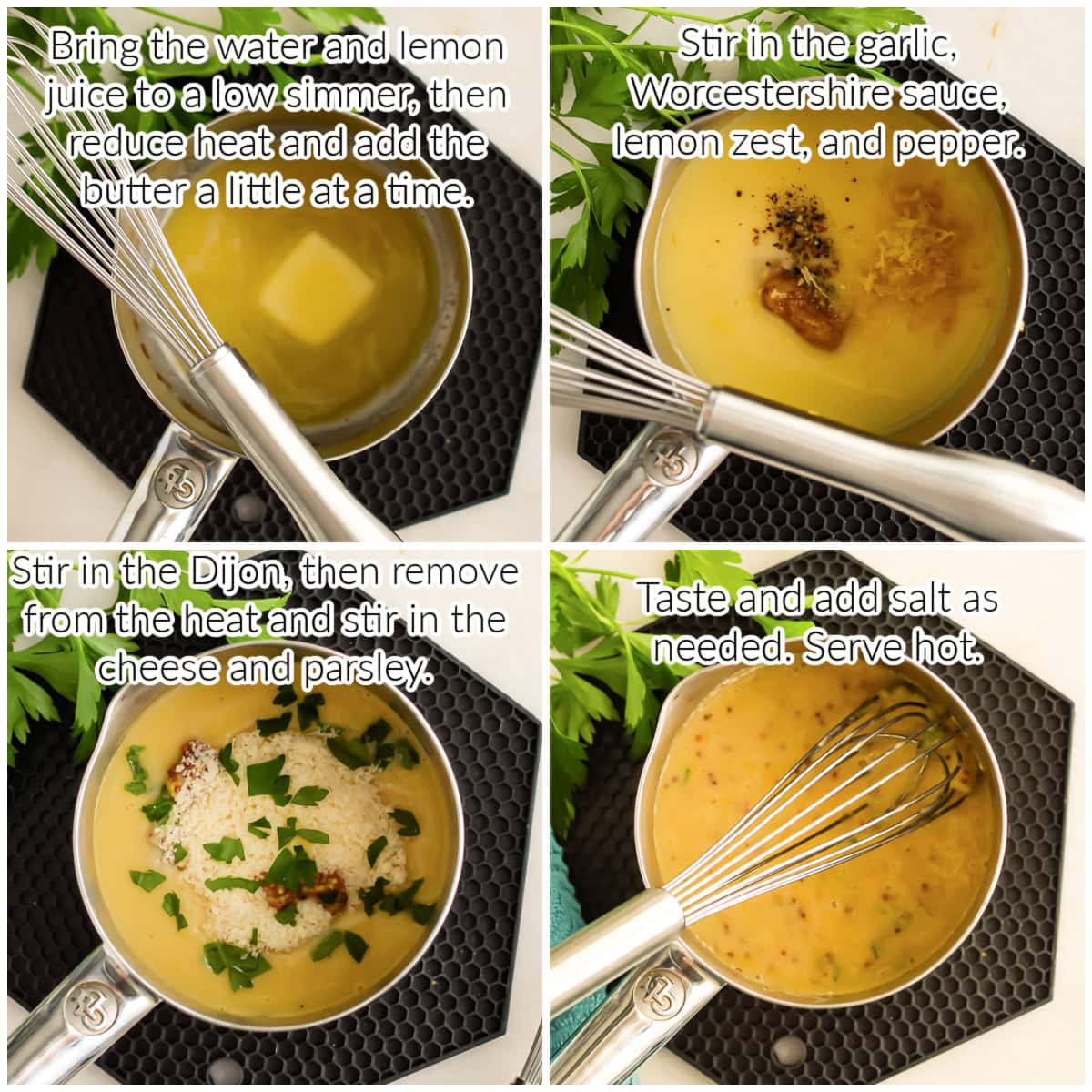 How to make Caesar Butter instructional collage image with text overlay.