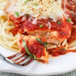 Close up of Chicken Pizzaiola.