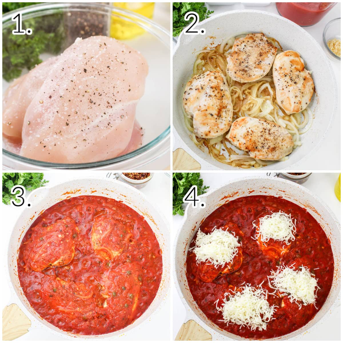 How to Make Chicken Pizzaiola collage image.